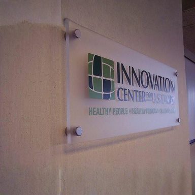 Acrylic UV name plate produced by Universal Enterprises