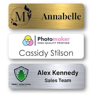 Name tag produced by Universal Enterprises