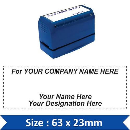 Pre-ink stamp — 63 × 23 mm produced by Universal Enterprises
