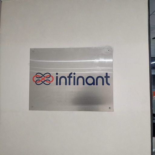 Stainless steel signboard produced by Universal Enterprises